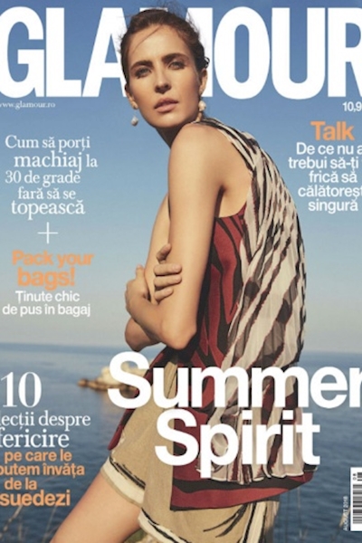 Anca Tiribeja cover & editorial Glamour Romania August 2018