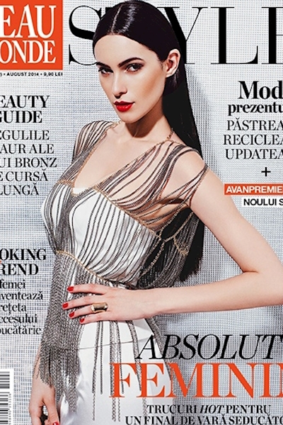 Raluca Bidian cover and editorial Beau Monde August 2014
